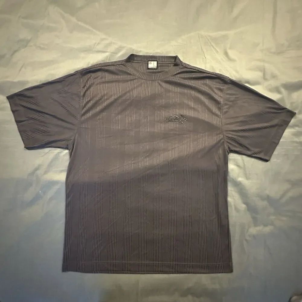 Vintage Y2K Southpole Shirt Men's L Black Striped See Through Raver Festival